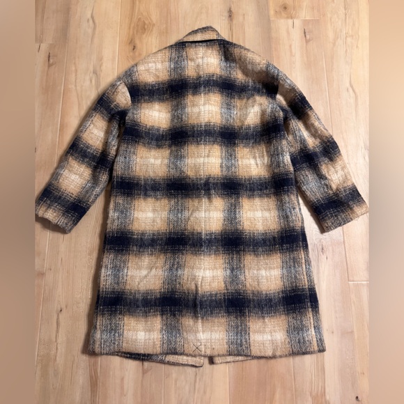 Madewell Courton Cocoon Coat in Plaid Warm Hickory Size Medium - Picture 7 of 12